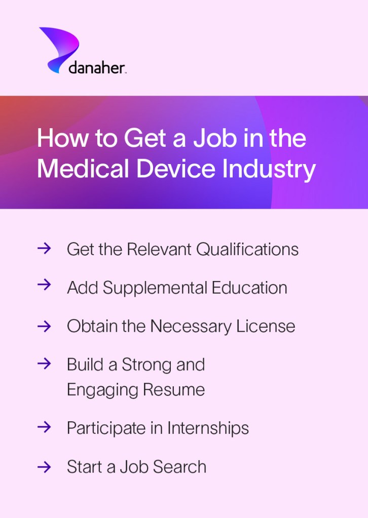 Here are six steps that explain how to get a job in the medical device industry.