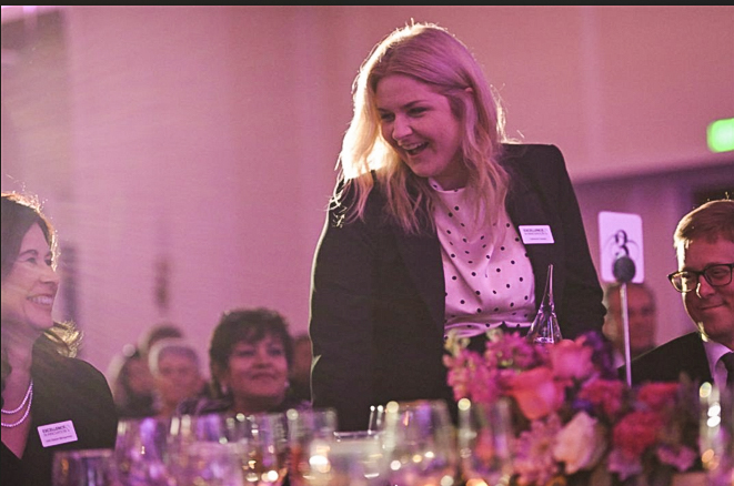 Catherine Conway attending an industry event focused on diagnostics and innovation.