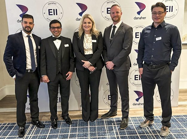 Leica Biosystems associates at a diagnostics industry event representing Danaher.